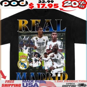 Real Madrid I Hala Madrid Vintage Bootleg Style T Shirt
