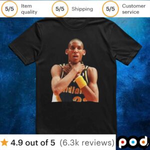 Reggie Miller Indiana Pacers Choke Sign Knicks Spike Lee T Shirt
