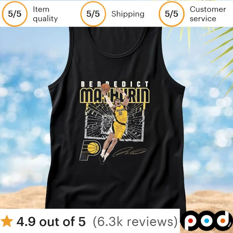 Bennedict Mathurin Indiana Pacers Shattered T Shirt