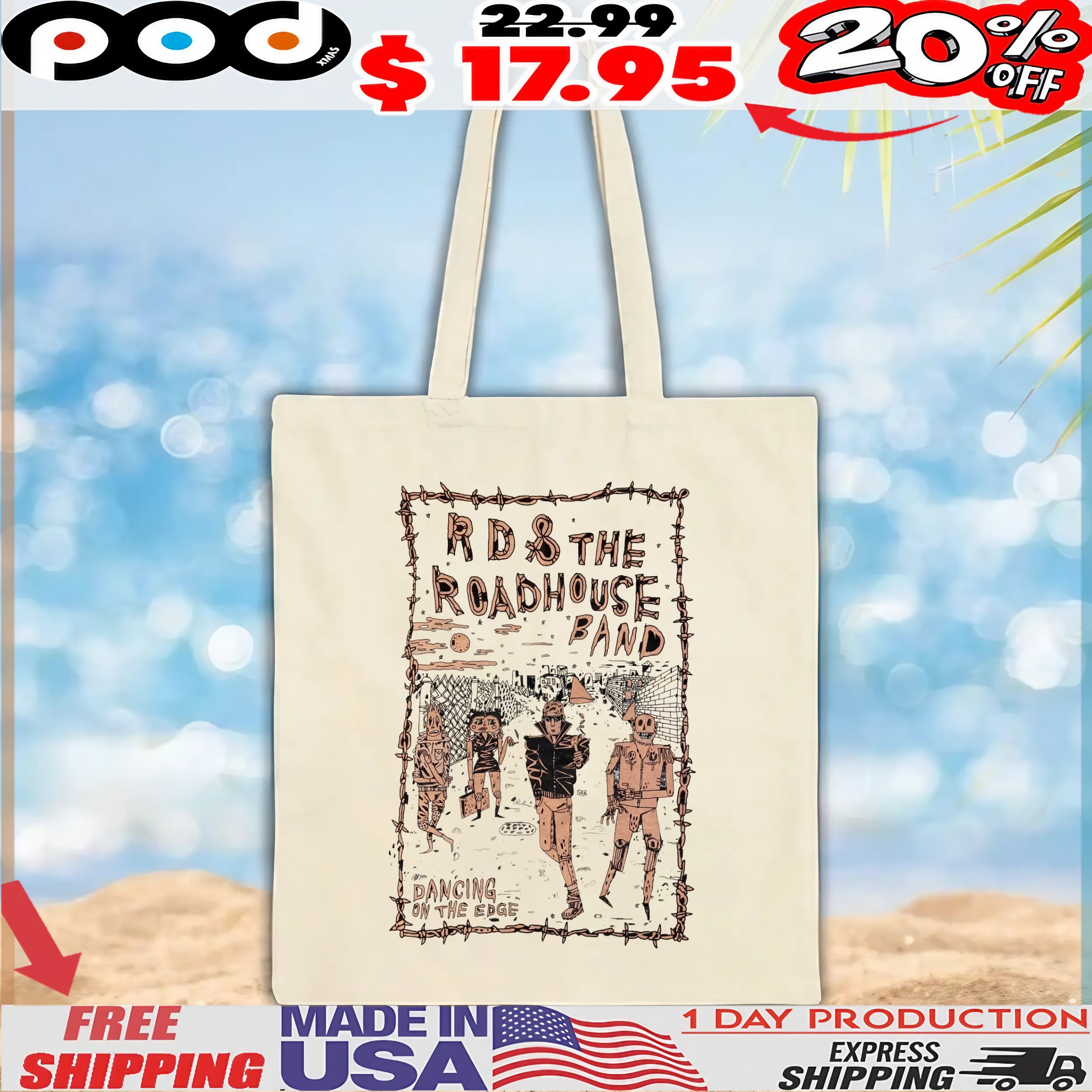Ryan Davis And The Roadhouse Band Dancing On The Edge 'dote' Tour T Shirt