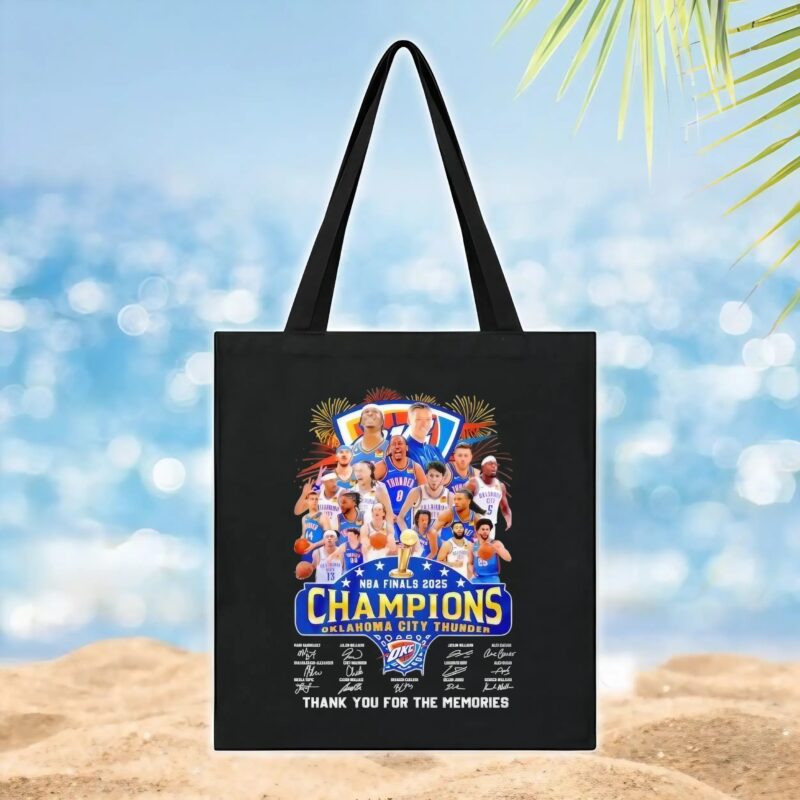 Oklahoma City Thunder NBA Finals 2025 Champion thank you for the memories signatures shirt