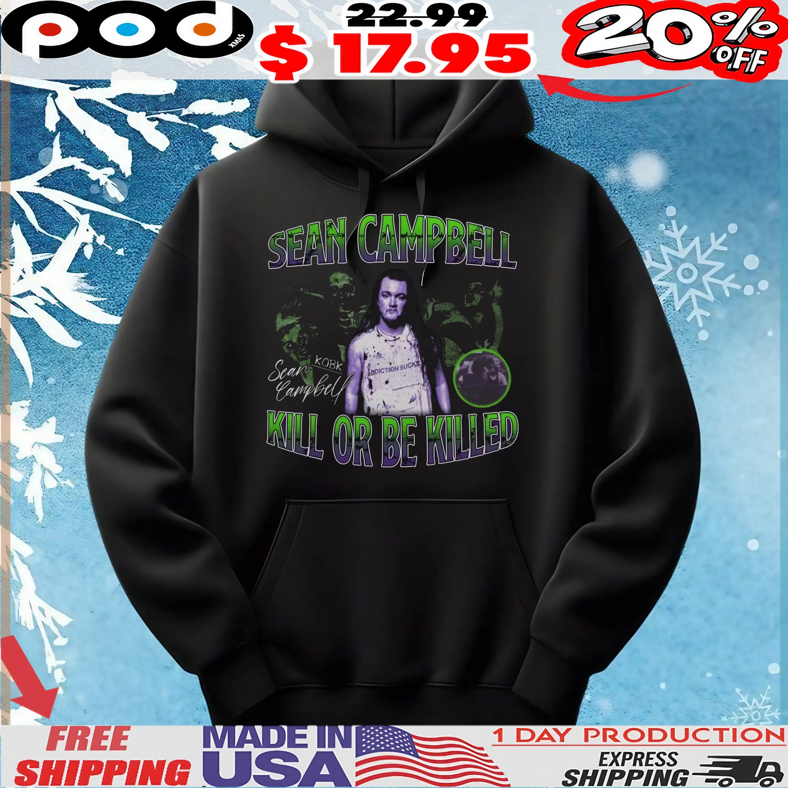 Sean Campbell Kill Or Be Killed Kobk Sean Campbell T Shirt