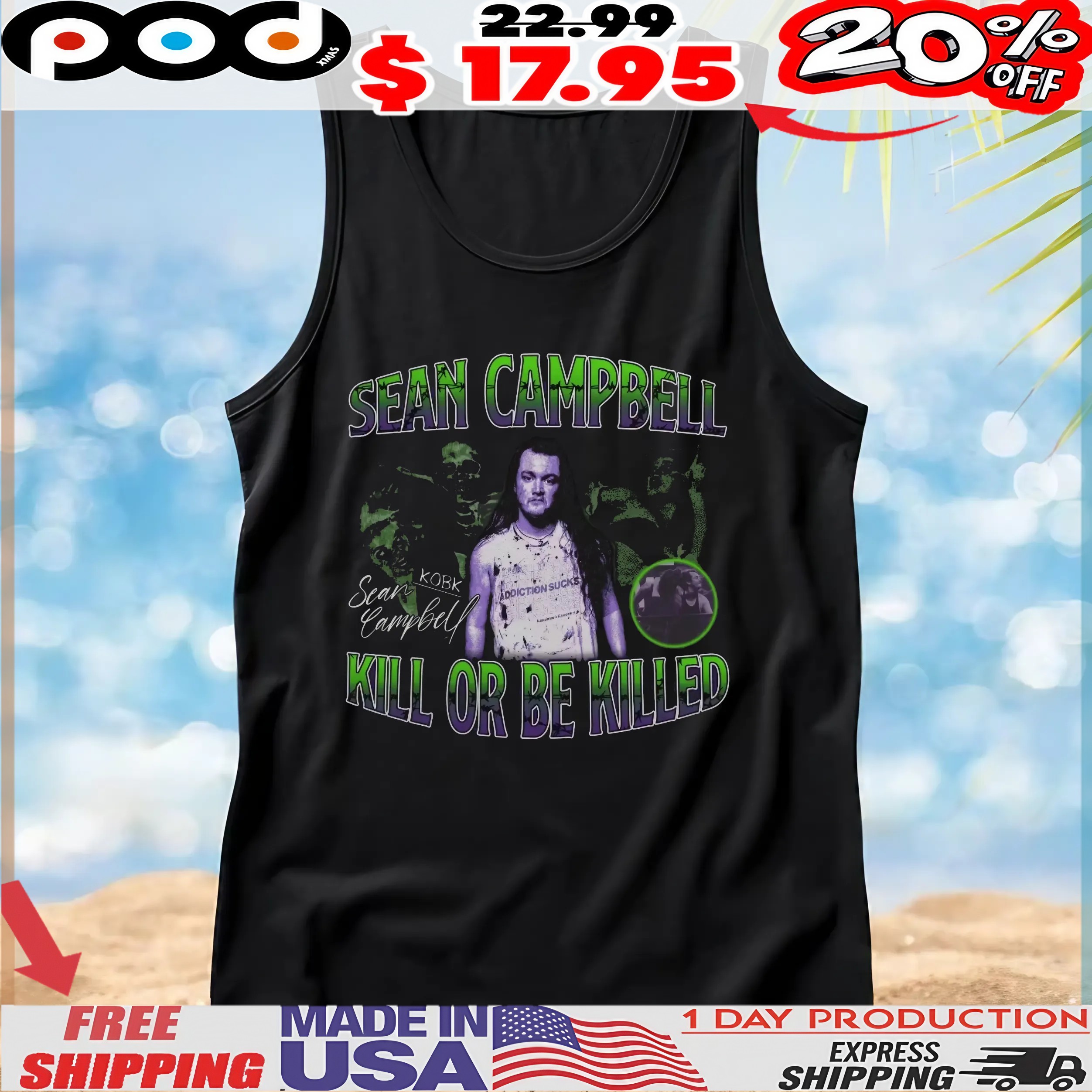 Sean Campbell Kill Or Be Killed Kobk Sean Campbell T Shirt