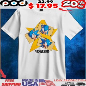 Segasonic The Hedgehog Star T Shirt