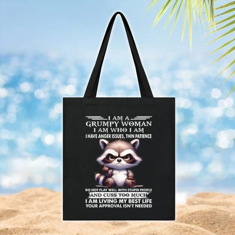 Raccoon fuck i am a grumpy woman i am who i am t shirt