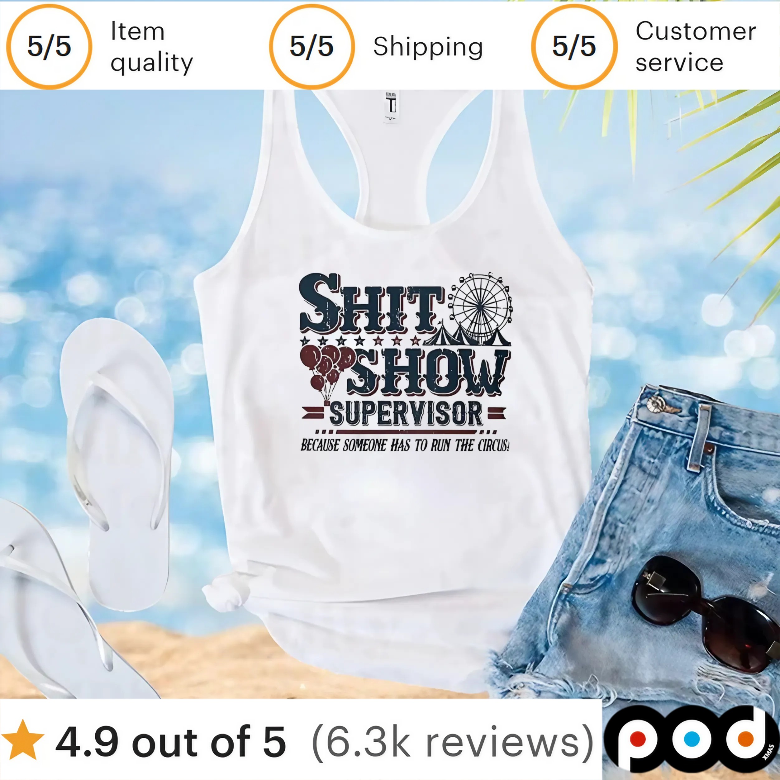 Shit show supervisor because someone has to to run the the circus t shirt