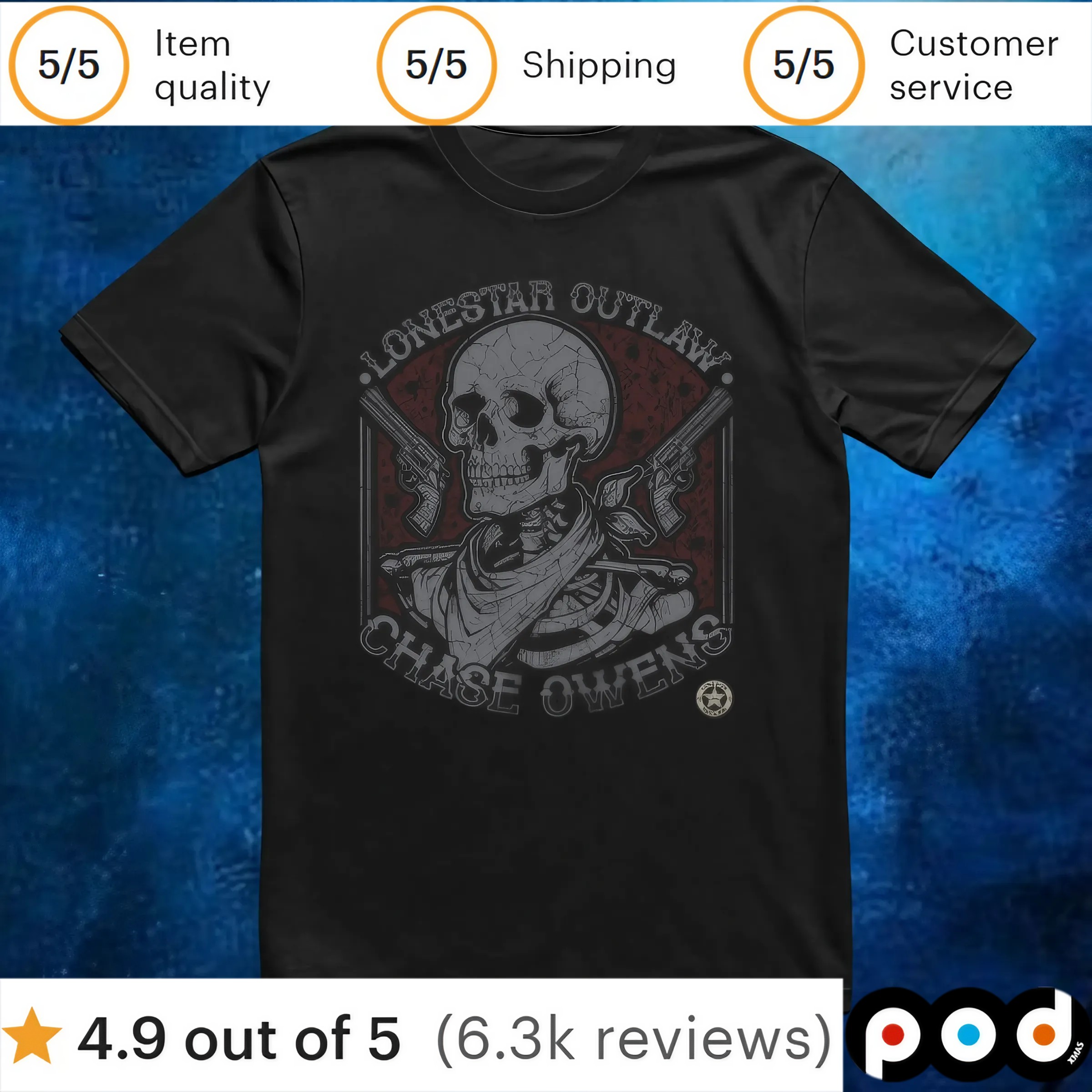 Skeleton Chase Owens Lonestar Outlaw June 2025 T Shirt Skeleton Chase Owens Lonestar Outlaw June 2025 T Shirt