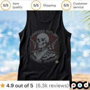 Skeleton Chase Owens Lonestar Outlaw June 2025 T Shirt