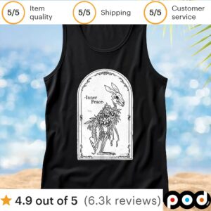 Skeleton bunny Inner Peace t shirt