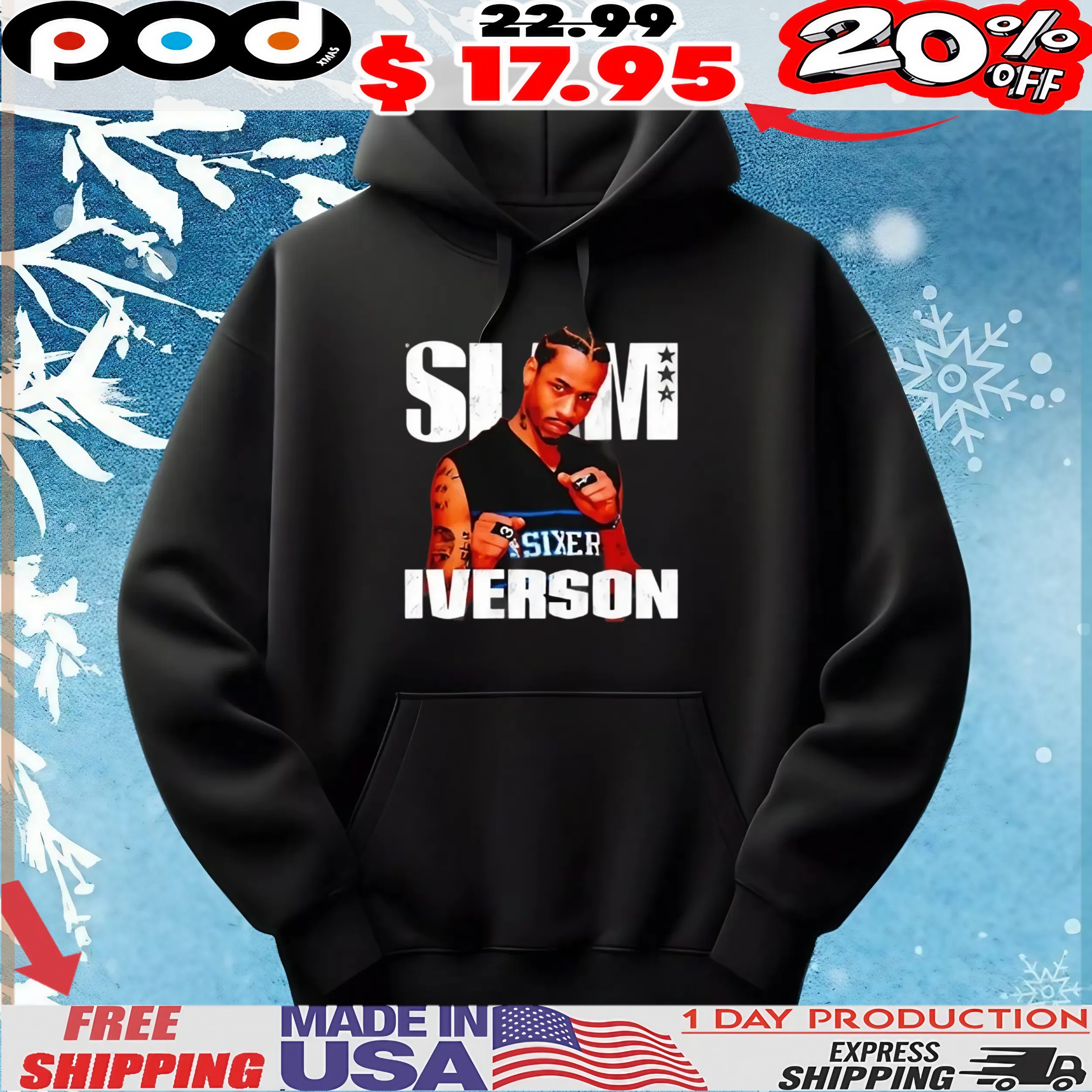 Slam Philadelphia 76ers Allen Iverson Vintage T Shirt Slam Philadelphia 76ers Allen Iverson Vintage T Shirt