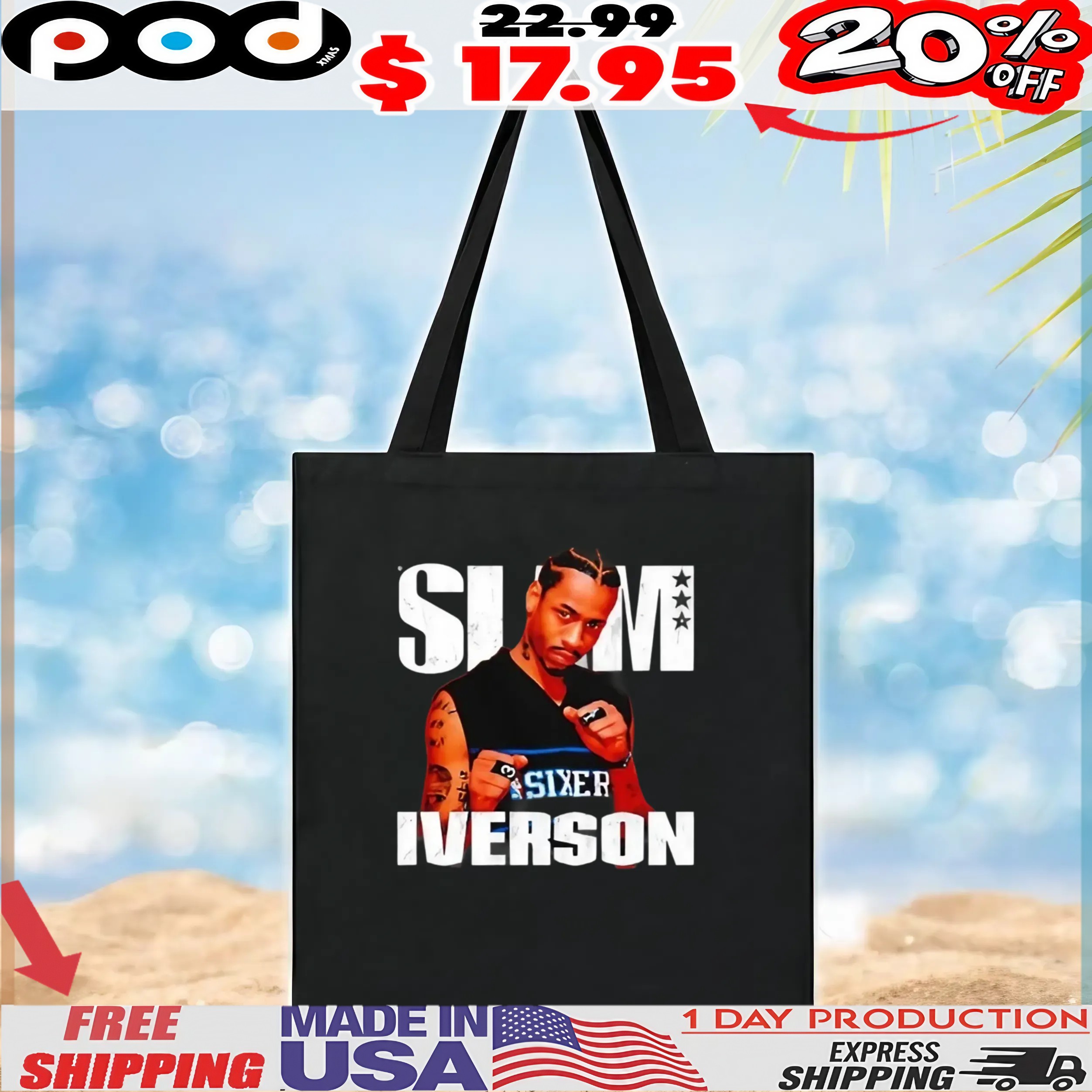 Slam Philadelphia 76ers Allen Iverson Vintage T Shirt Slam Philadelphia 76ers Allen Iverson Vintage T Shirt