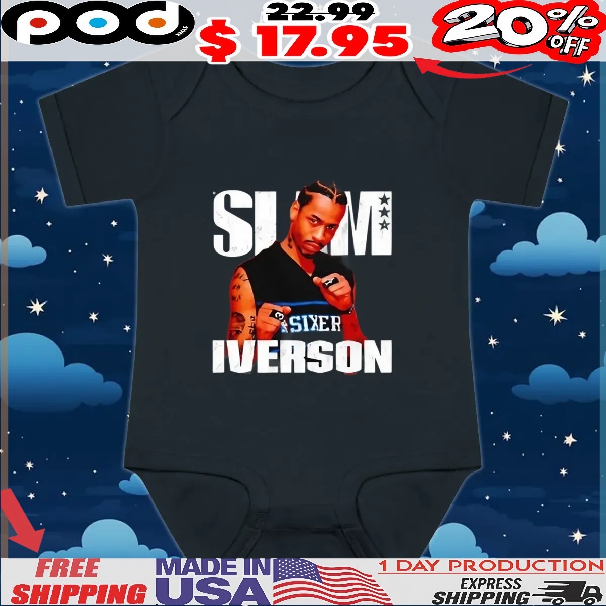 Slam Philadelphia 76ers Allen Iverson Vintage T Shirt Slam Philadelphia 76ers Allen Iverson Vintage T Shirt