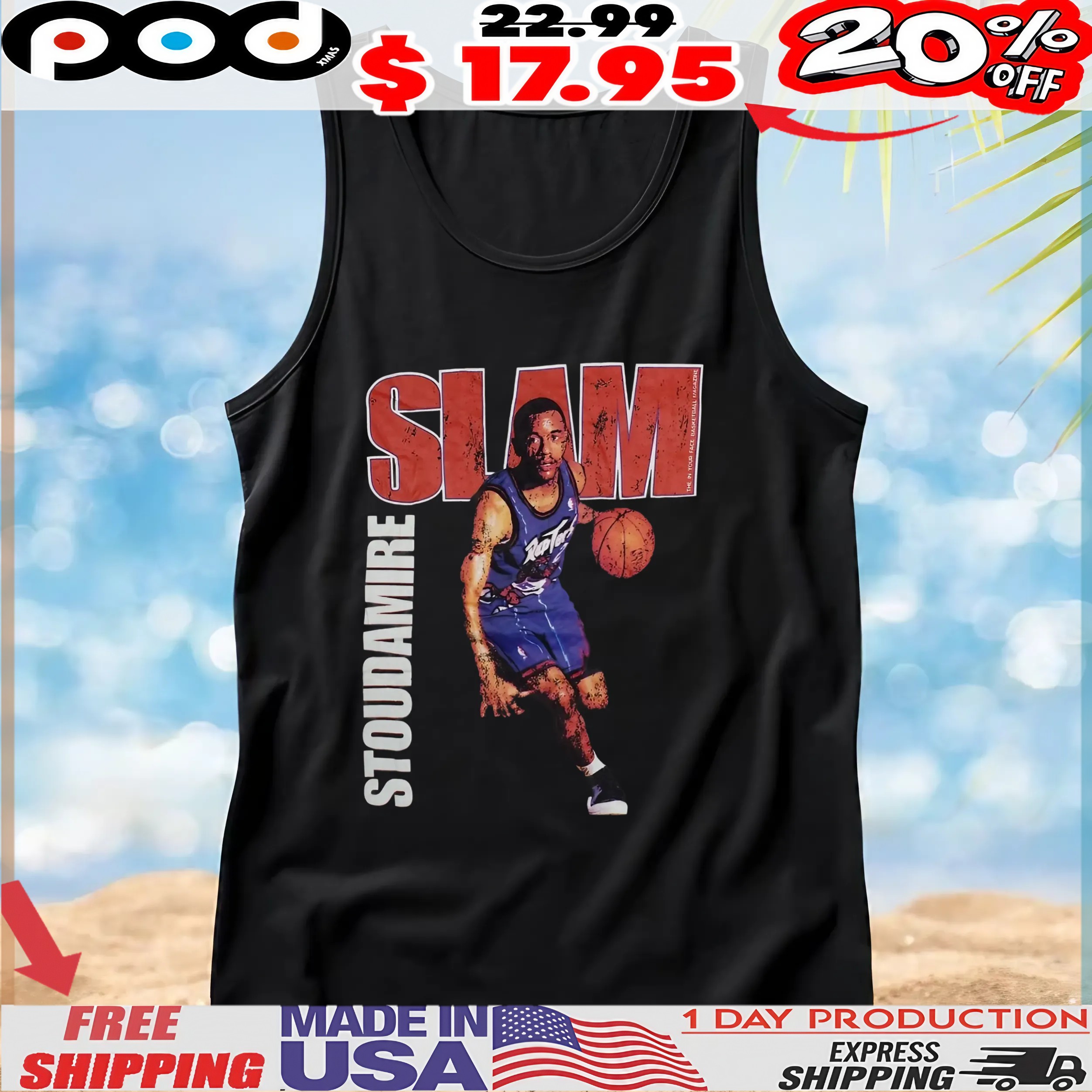 Slam Toronto Raptors Damon Stoudamire vintage t shirt
