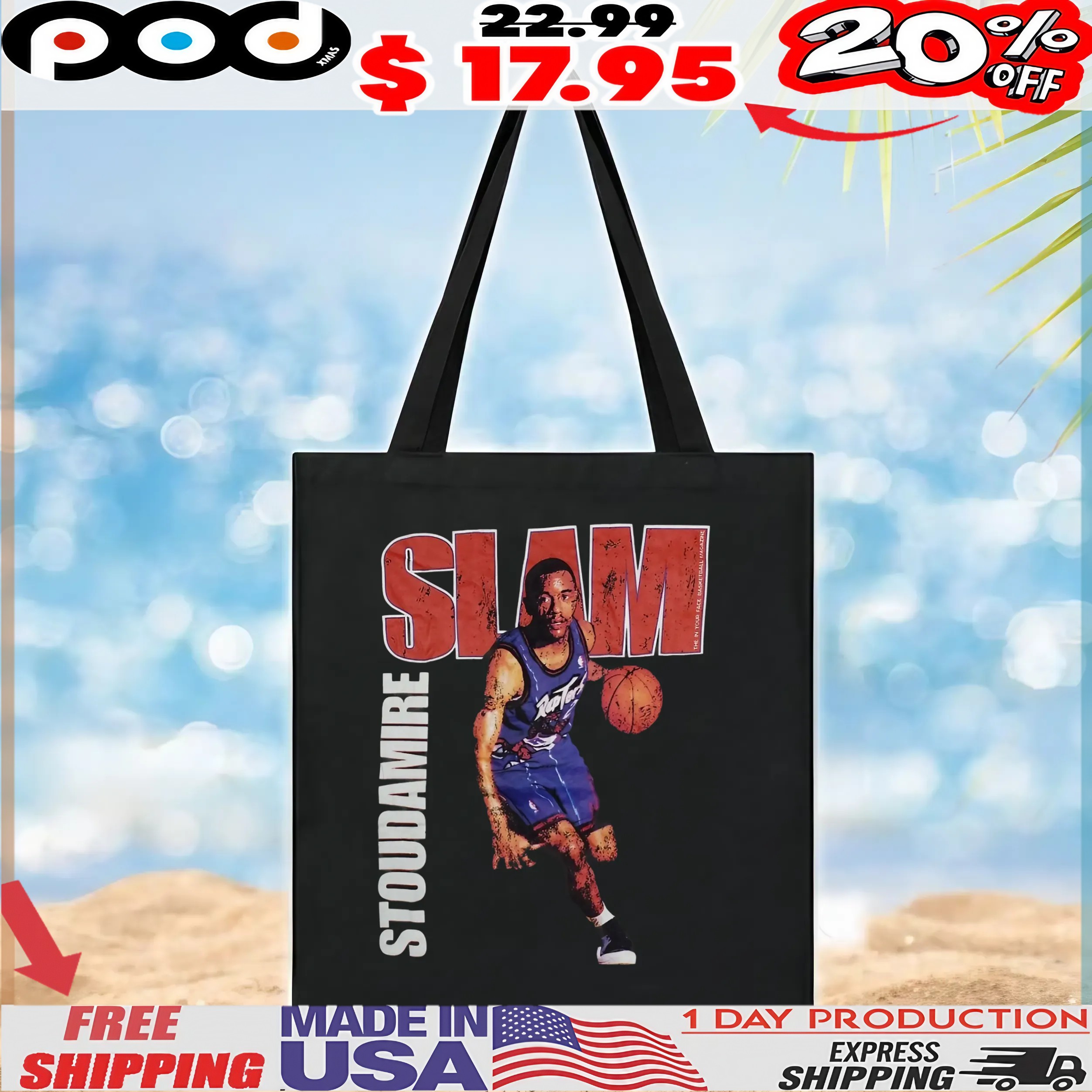 Slam Toronto Raptors Damon Stoudamire vintage t shirt