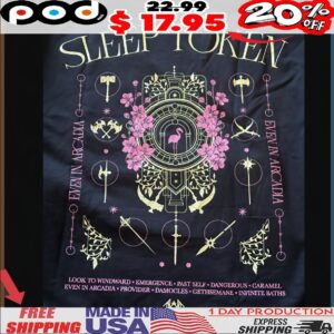 Sleep Token Even In Arcadia Look To Windward Emergence Past Self Dangerous Caramel Even In Arcadia Provider Damocles Gethsemane Infinite Baths T Shirt