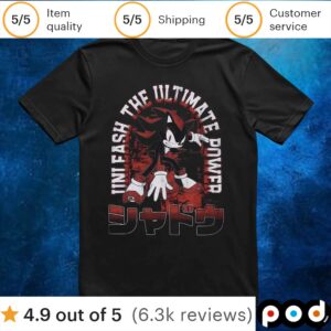 Sonic Shadow The Hedgehog Unleash The Ultimate Tower T Shirt