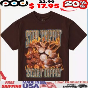 Stop Trippin' Start Dippin' Food Collage T Shirt