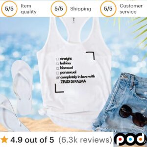 Straight Lesbian Bisexual Pansexual Completely In Love With Zeudi Di Palma T Shirt