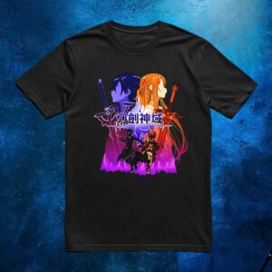 Sword Art Online Kirito and Asuna t shirt