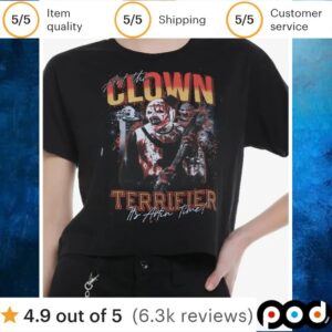 Terrifier Art The Clown Collage T Shirt