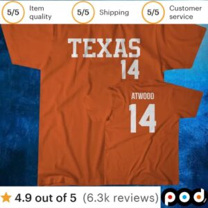 Texas Softball Reese Atwood 14 T Shirt