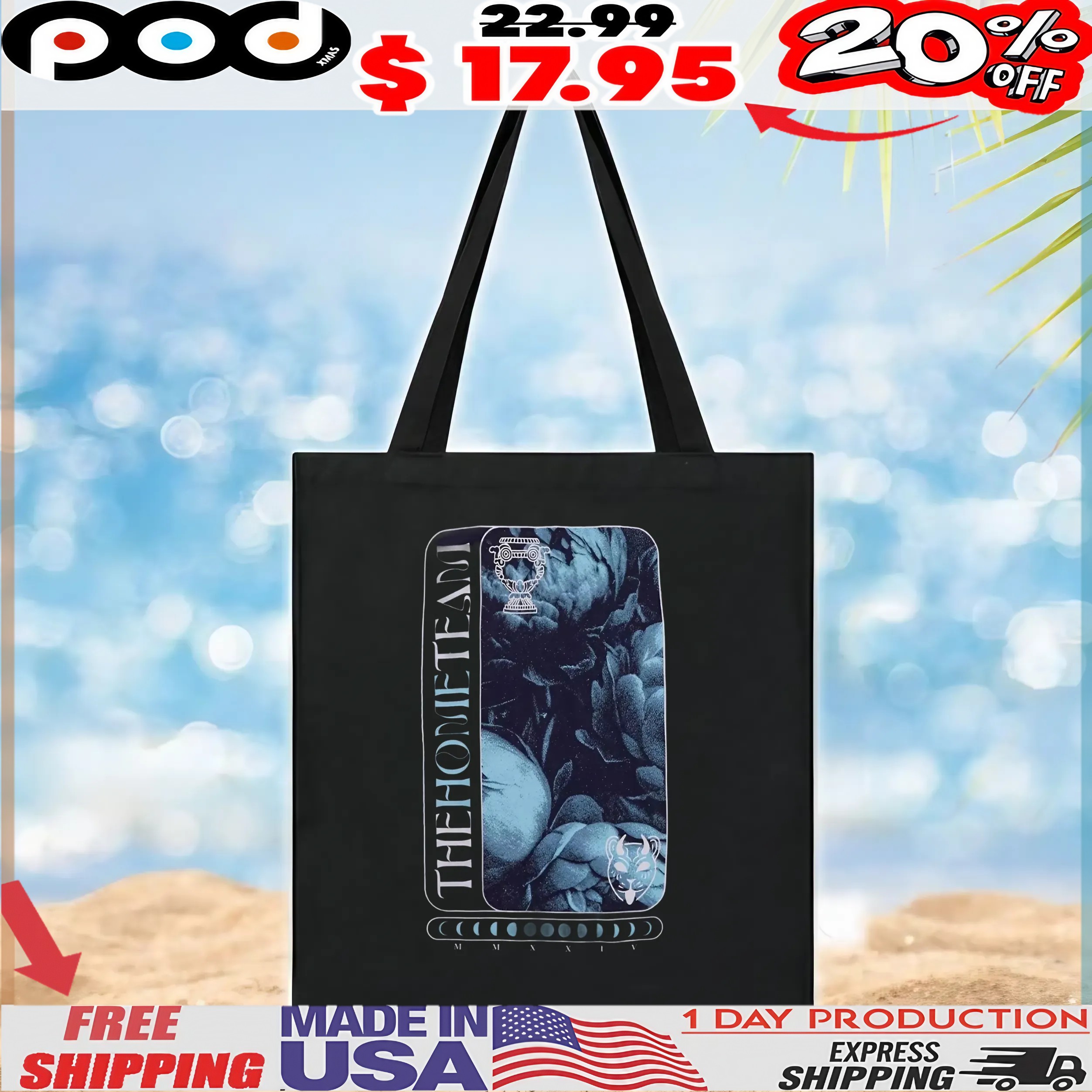 The Home Team Flowers AND Moon Phases Vintage T Shirt