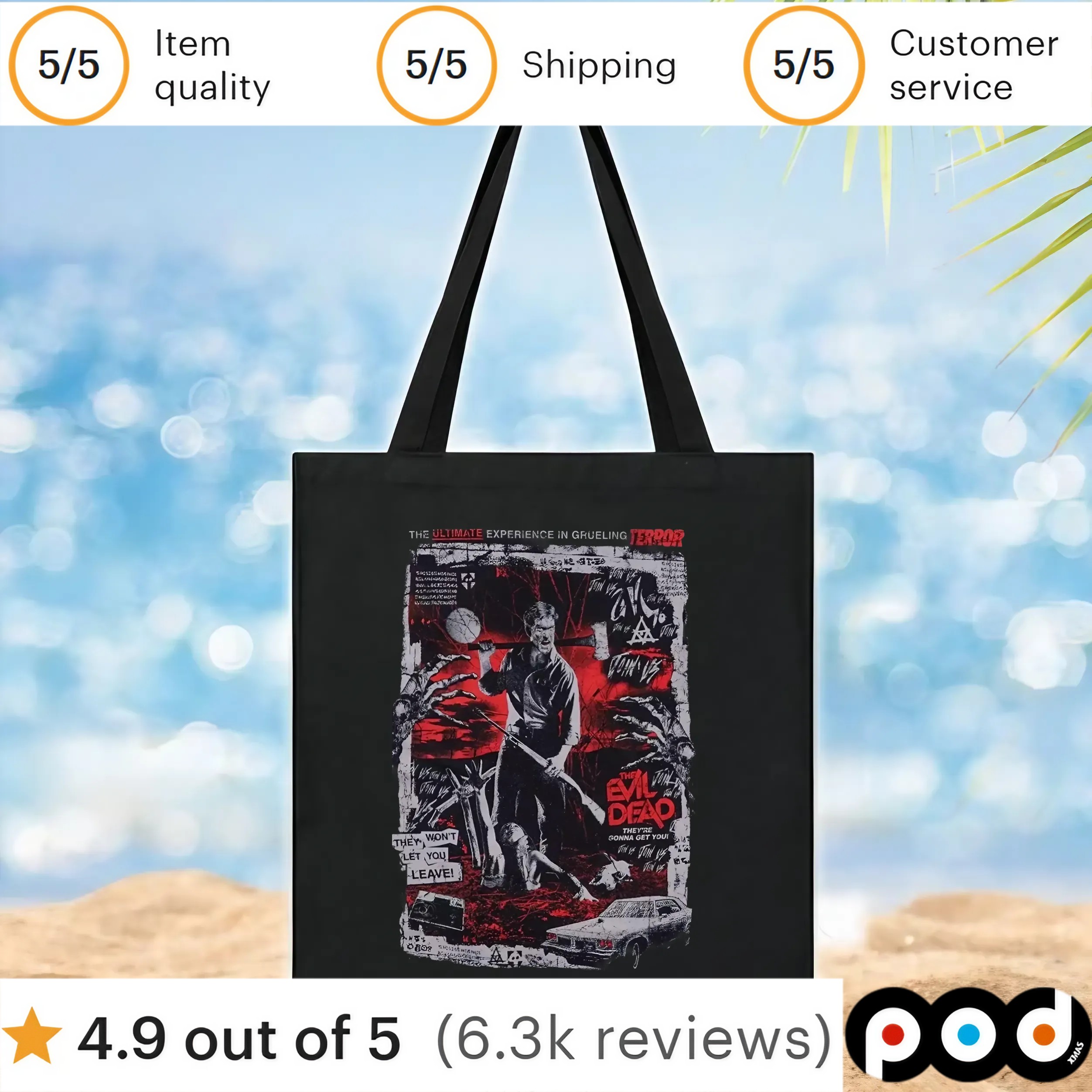 The Ultimate Experience In Grueling Terror Fright Rags Evil Dead Poster T Shirt