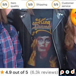 Tobias Forge Wearing Danish Heavy Metal Band King Diamond Album Fatal Portrait T Shirt