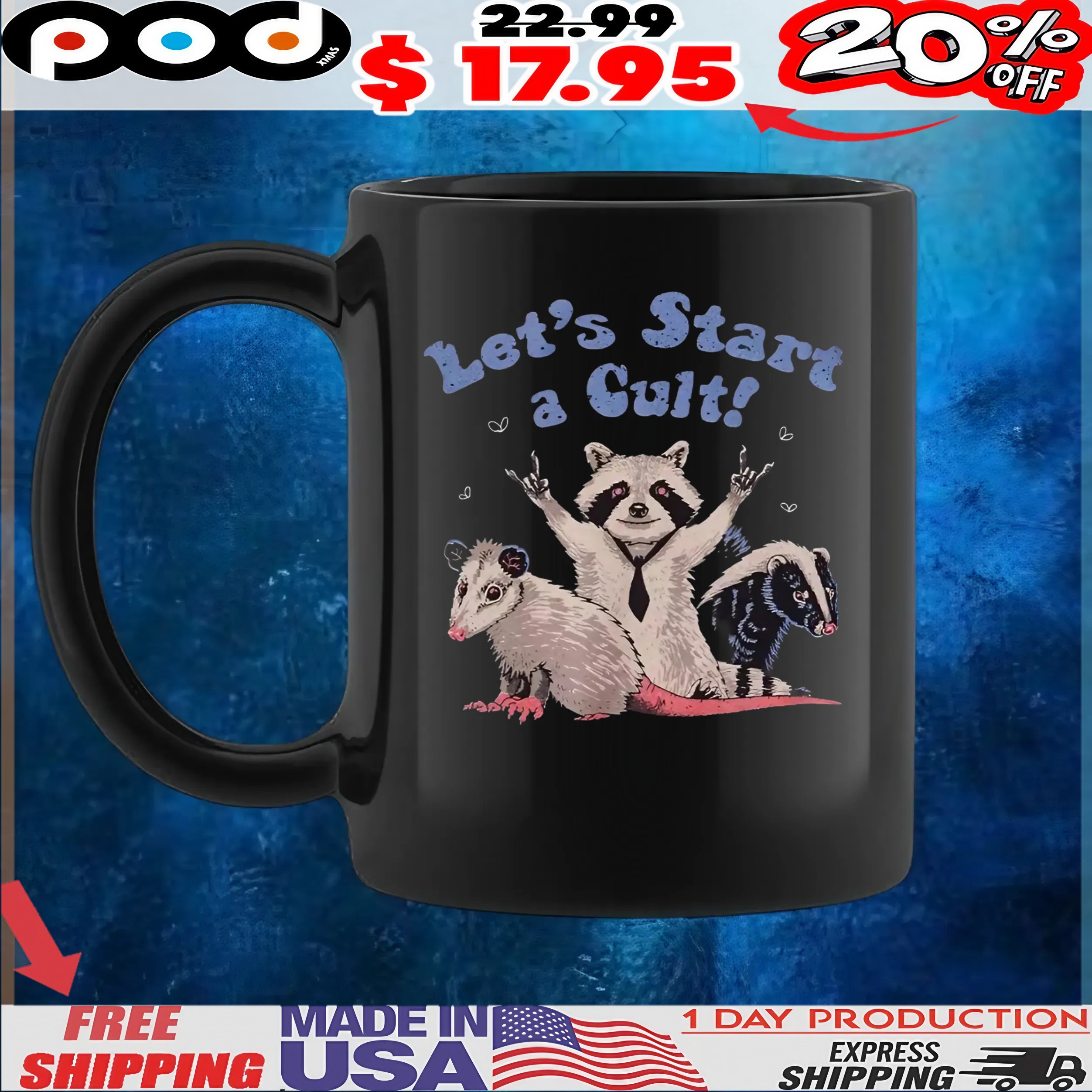Trash Critters Let's Start a Cult T Shirt