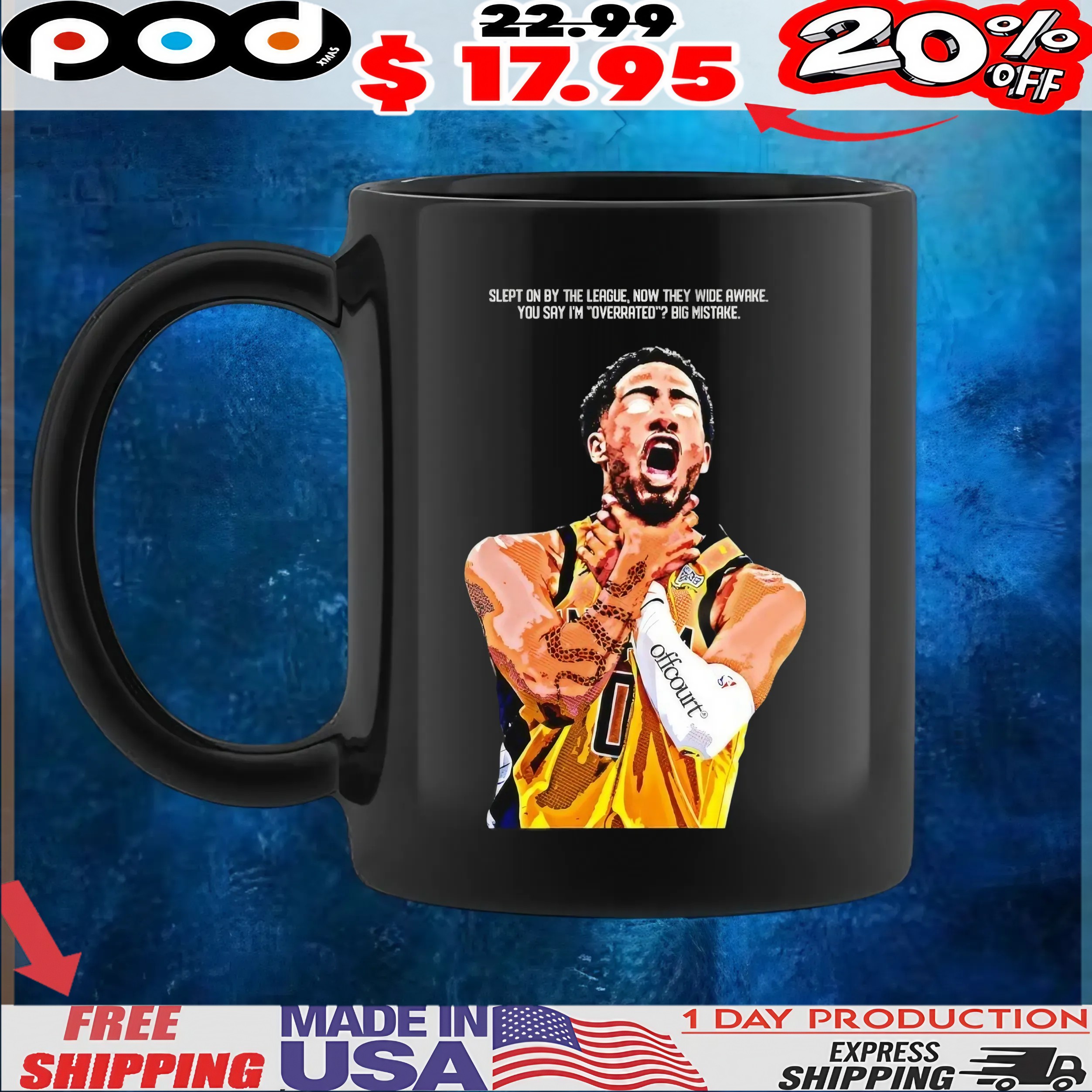 Tyrese Haliburton Choke Slept On By The League Now They Wide Awake You Say I’m Overrated Big Mistake T Shirt