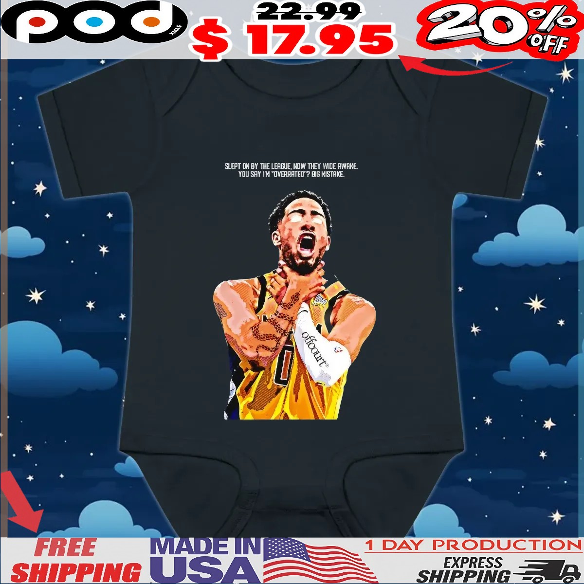Tyrese Haliburton Choke Slept On By The League Now They Wide Awake You Say I’m Overrated Big Mistake T Shirt