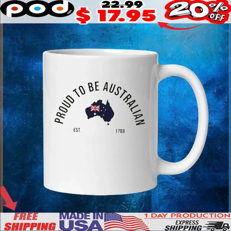 Proud To Be Australian Est 1788 Map T Shirt