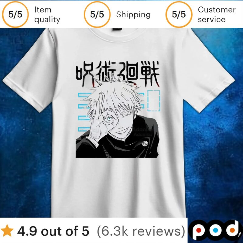 Gojo Satoru Jujutsu Kaisen Otaku Harajuku Man T Shirts Tees T Shirt