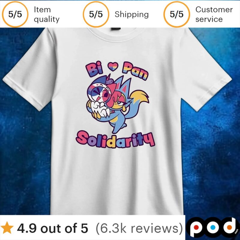 Bi Love Pan Solidarity t shirt