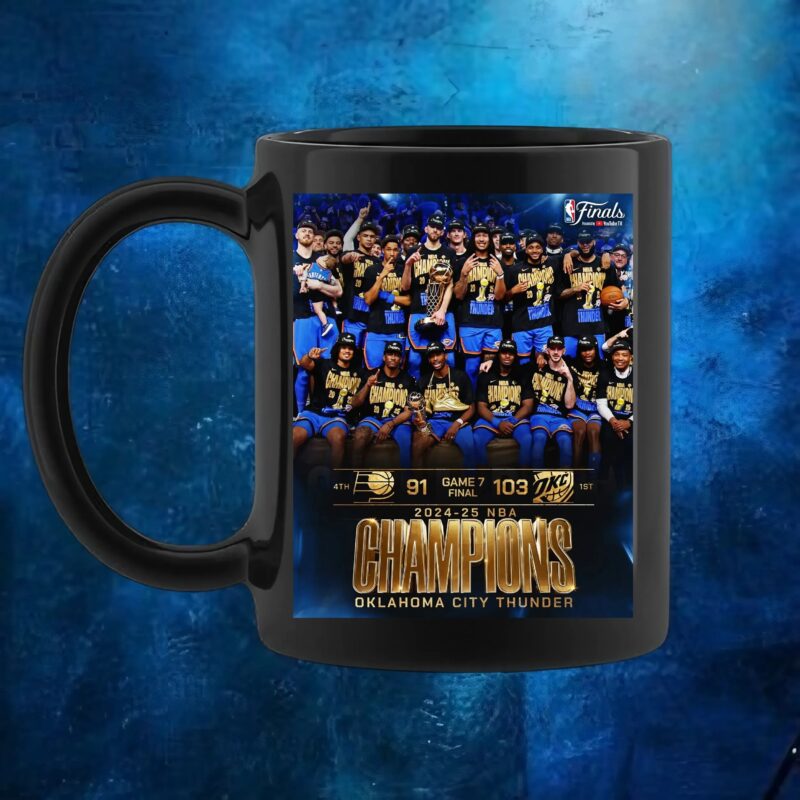 2024-25 NBA Champions Oklahoma City Thunder Won Poster T Shirt