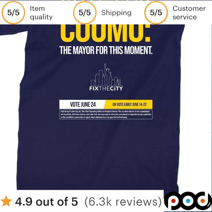 Vote For Cuomo The Mayor For This Moment T Shirt Vote For Cuomo The Mayor For This Moment T Shirt