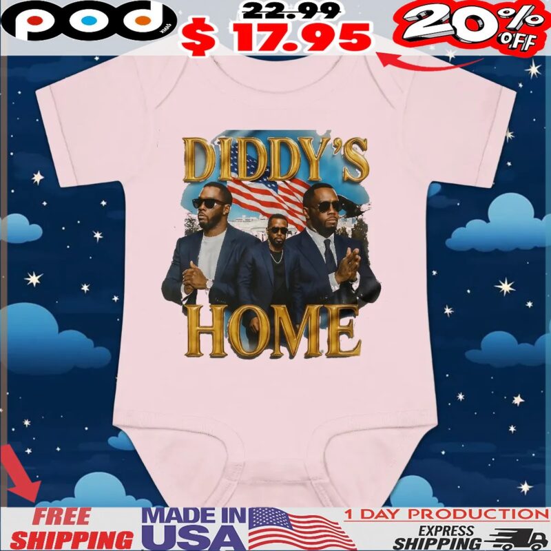 Diddy's Home White House Flag Vintage Bootleg Style T Shirt