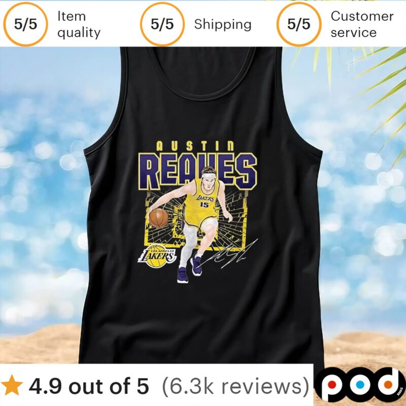 Austin Reaves Los Angeles Lakers shattered t shirt
