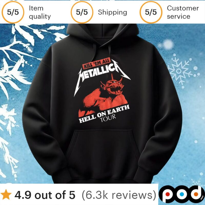 Metallica Kill 'Em All Hell On Earth Tour T Shirt