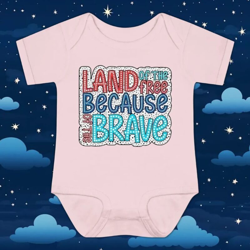 Land of the free because of the brave dalmatian dots t shirt
