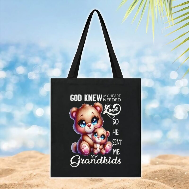 Bear god knew my heart needed love my grandkids t shirt