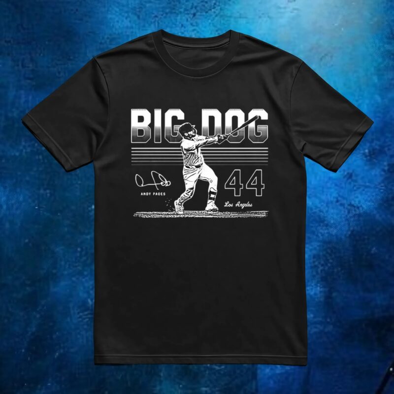 Andy Pages Los Angeles Dodgers big dog signature t shirt