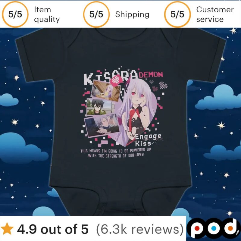 Engage Kiss Heart Panels Kisara Demon T Shirt