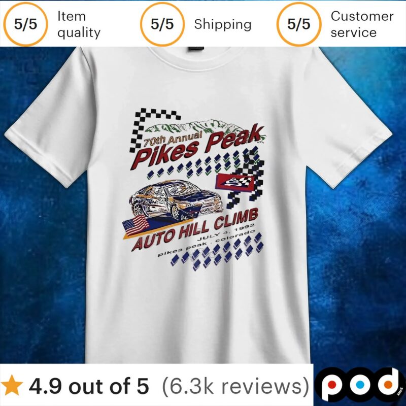 70th annual Pikes Peak Auto Hill Climb t shirt