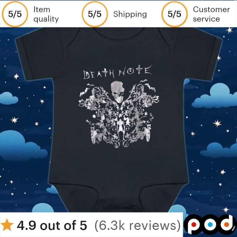 Death Note Silver Foil Filigree T Shirt