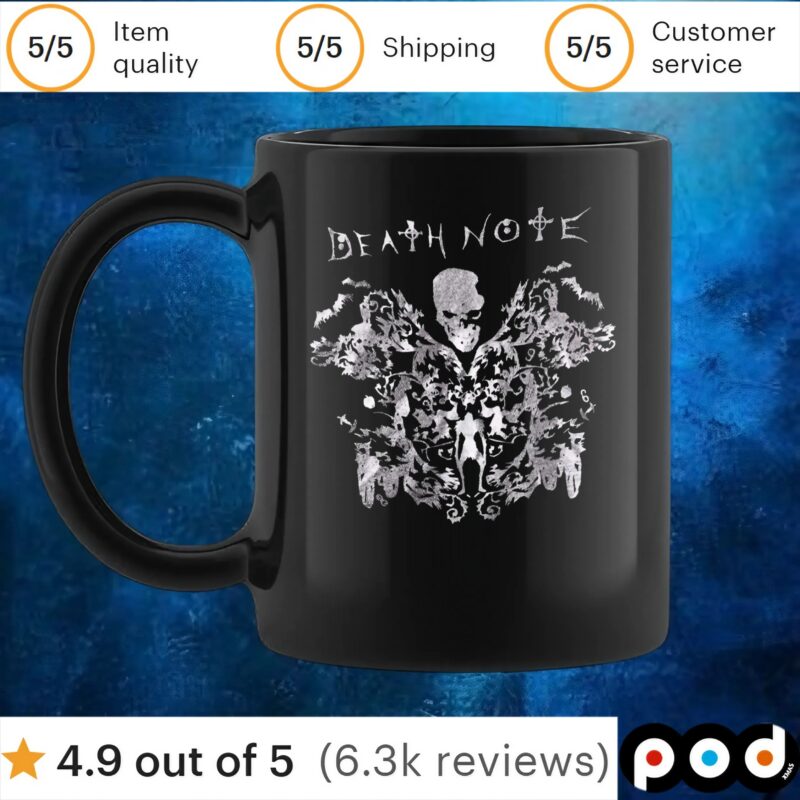 Death Note Silver Foil Filigree T Shirt