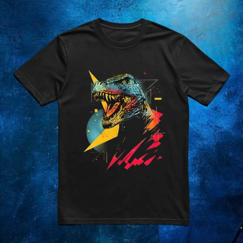 Synthwave Tyrannosaurus Rex Synthosaurus Rex t shirt
