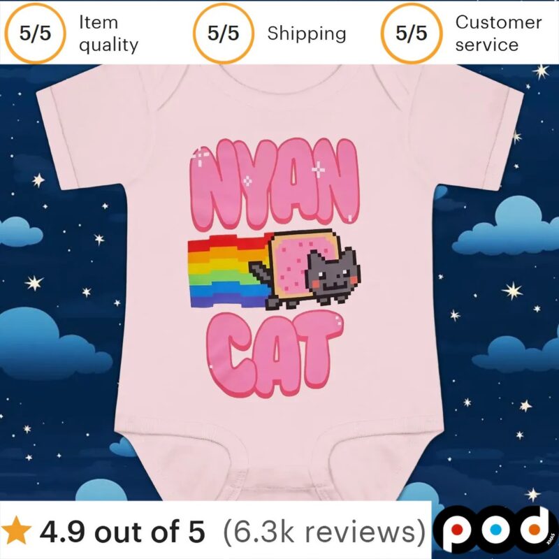 Nyan Cat Logo T Shirt