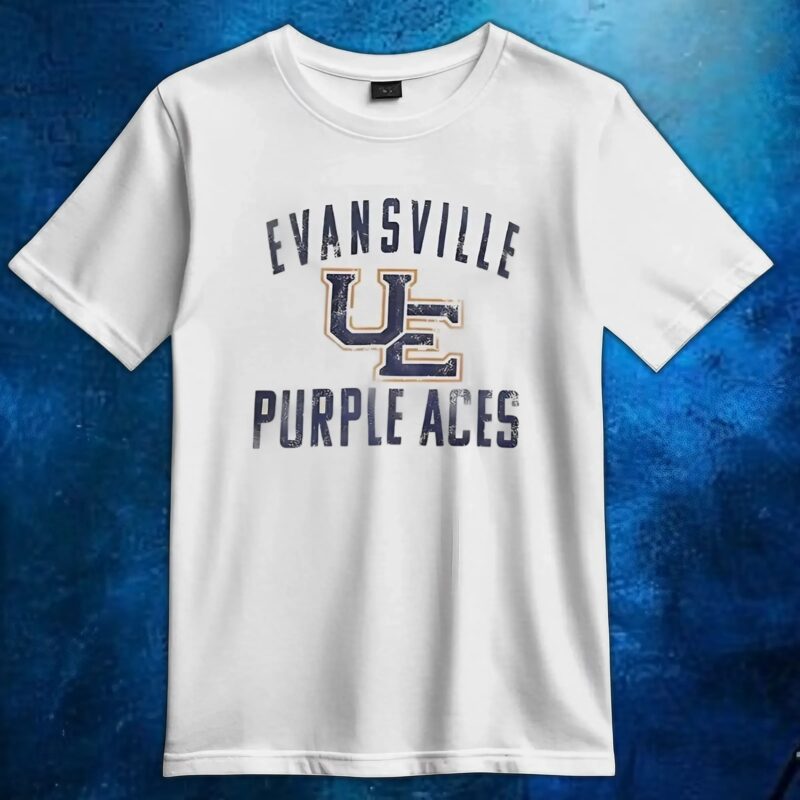 Evansville Purple Aces Logo T Shirt