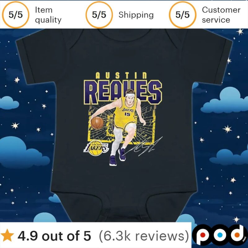 Austin Reaves Los Angeles Lakers shattered t shirt